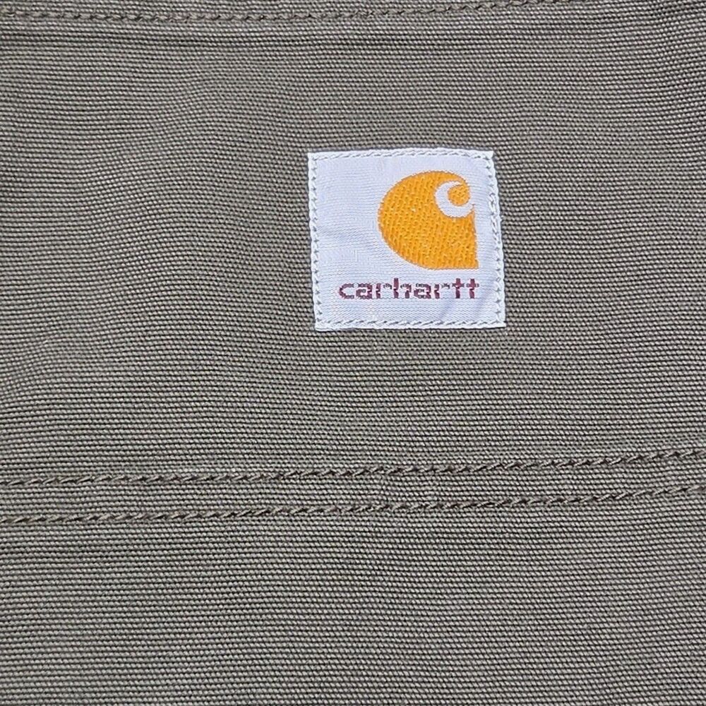 Carhartt Shorts Green Loose Fit Work Cargo Men Sz 36 Flat 9.5" Inseam Canvas - Picture 9 of 13